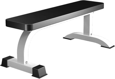 Fitness Bank - Halterbank Trainingsbank - Krachtraining Thuis - Robuust 300kg Draagvermogen - 110x60x20 cm - Zwart