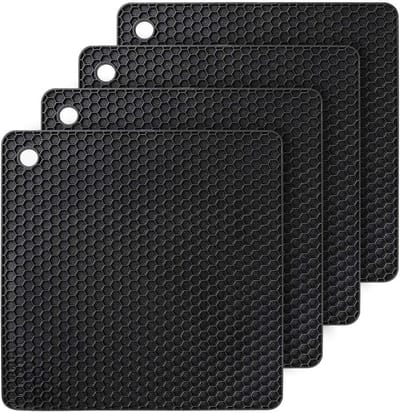 Multifunctionele Siliconen Onderzetters voor Pannen, Warmtebestendig en Antislip, Geschikt voor Vaatwasser, Tot 250°C, Ideaal voor Keuken en Eten