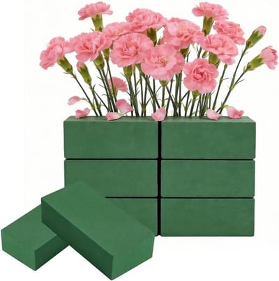 Set van 8 Groene Bloemschuim Blokken 14 x 8 x 4 cm voor Kunstbloemen, Bruiloften en Feestdecoratie