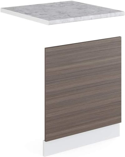 Vaatwasser Frontpaneel - Keukenfront Deur - Keuken Inrichting - Eenvoudig Onderhoud - 45 cm Breed - Roestvrij Grijs