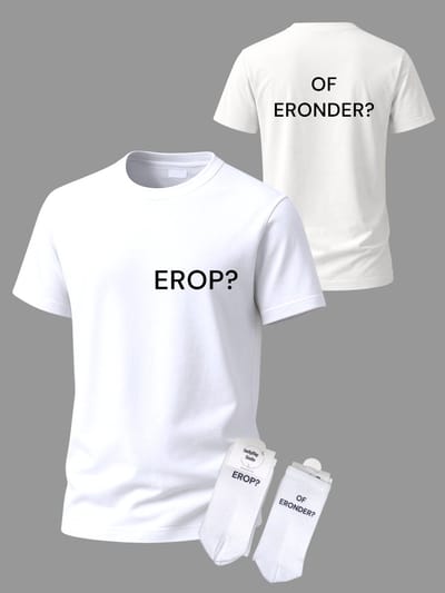 T-shirt Grappige tekst - Giftset - Erop of eronder - Party Shirt - Cadeau set shirt en sokken - Grappig cadeau voor vrouw en man - Verjaardag - Kerst cadeau - Festival t-shirt set - Vaderdag - Moederdag - T-shirt voor dames en heren - Maat S