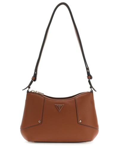GUESS schoudertas Darcy Convertible Shoulder Bag Cognac Lichtbruin