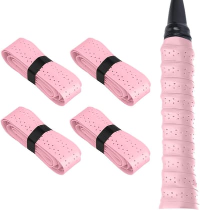 Tennisracket Grip Tape Set van 4 Stuks - Antislip, Zelfklevend en Geschikt voor Badminton en Squash