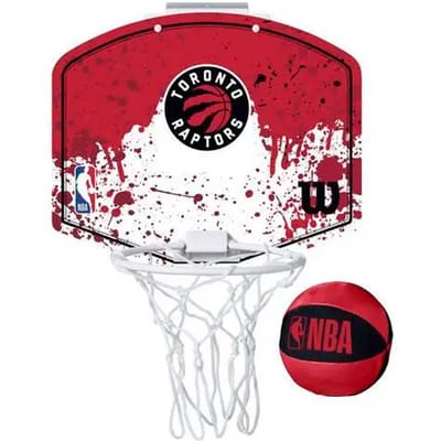 Wilson Team Mini Hoop Nba Raptors Set Met Bal En Mini Basketbalmand Veelkleurig
