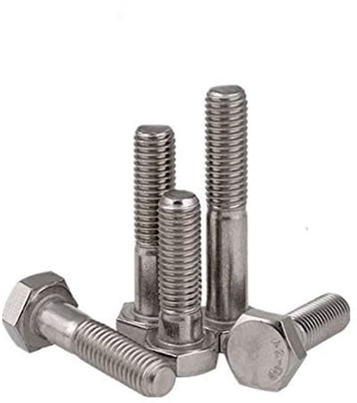 Dailygoods- Schroefbouten M12 - 304 Roestvrij Staal - Zeskantbouten - Pack van 10 - Metrische Grove Draad - Corrosiebestendig
