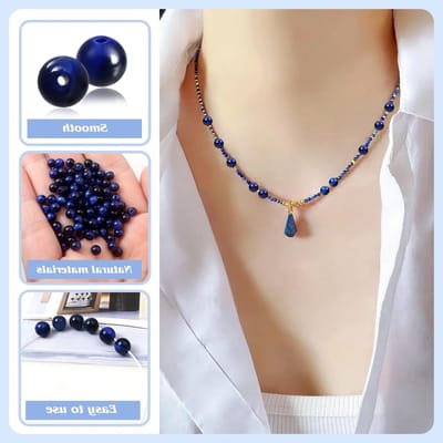 100 Stuks 4mm Natuurlijke Edelsteen Kralen Lapis Lazuli Ronde Loose Kralen voor Sieraden, DIY Armbanden en Kettingen