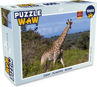 Puzzel Giraf - Planten - Boom - Legpuzzel - Puzzel 1000 stukjes volwassenen