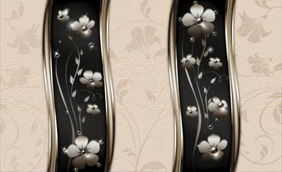 Abstract Floral Pattern Photo Wallcovering