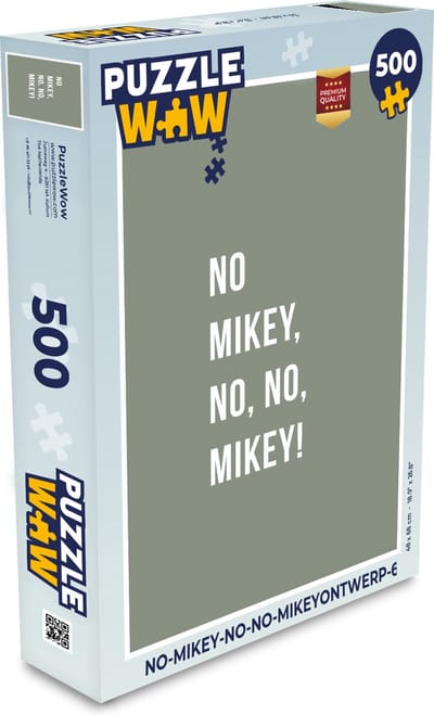 Puzzel Quotes - No Mikey, no, no, Mikey! - Groen - Legpuzzel - Puzzel 500 stukjes
