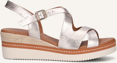LINA LOCCHI 5547 Sandalen - Met Sleehak - Dames - Goudkleurig - Maat 37