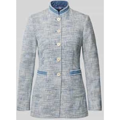 Blazer met staande kraag en opgestikte steekzakken