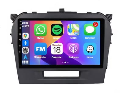 Autoradio 4/64GB met Carplay en Android auto | Geschikt voor Suzuki Grand Vitara 2015-2020 | Radio scherm met Navigatie | 2015 2016 2017 2018 2019 2020