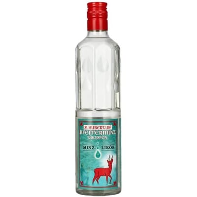 Sint-Hubertuslikeur St. Hubertus PFEFFERMINZ Tropfen Minz-Likör 18% Vol. 0,5l