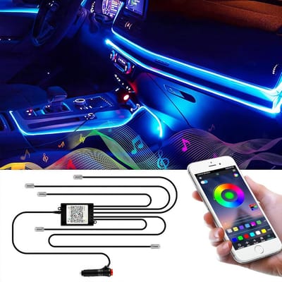Auto Interieur Verlichting - Led Strip Auto – 6M – Met App - Sfeerverlichting