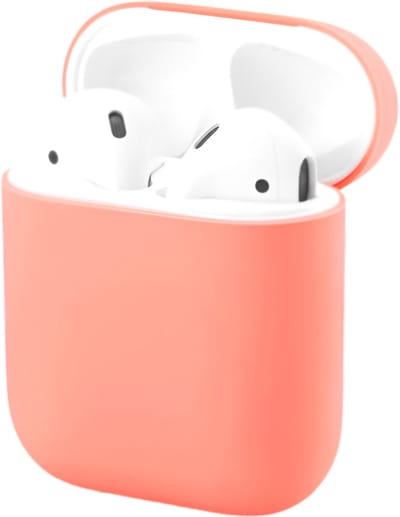 Studio Air® Airpods 2 Hoesje - Soepele Siliconen Airpods Case ook geschikt als Airpods 1 Hoesje - Peach