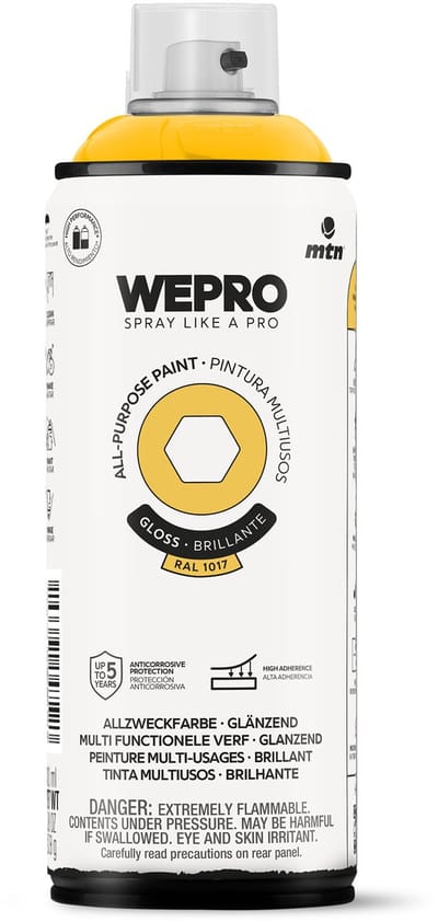 Spuitbus Ral 1021 Glans MTN WEPRO ALL-PURPOSE PAINT 400ML