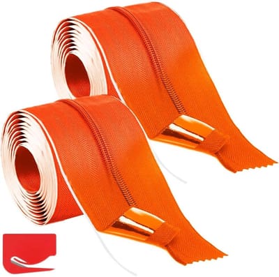 Waterdichte en roestvrije zelfklevende rits voor kassen en bouwprojecten, 213cm x 7.5cm, ideaal voor plastic stofbarrières en afscherming