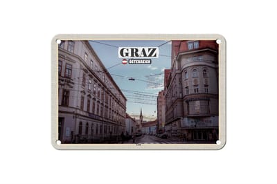 Blechschild Reise Graz Österreich Lend Stadt 18x12cm Dekoration