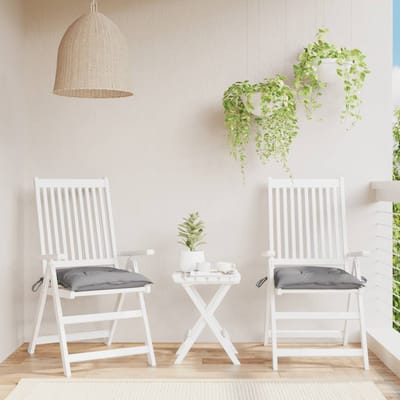 vidaXL - Stoelkussens - 2 - st - 40x40x7 - cm - oxford - stof - grijs