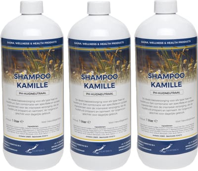 Shampoo Kamille - 1 Liter - set van 3 stuks - Voordeelverpakking - Haarverzorging
