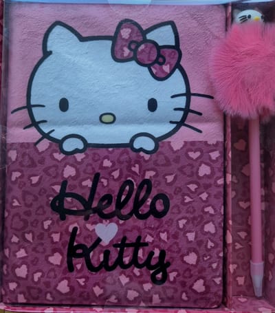 Hello Kitty - Notitieboekje - Pompom pen