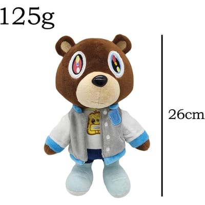 26-30CM Kanye Teddybeer Pluche Speelgoed Cartoon Beer Poppen Gevuld Zacht Speelgoed Kerst Verjaardagscadeau Voor Kinderen
