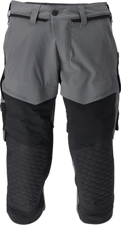 Mascot Customized Driekwart broek met kniezakken 22249-605 - steengrijs/zwart - C44
