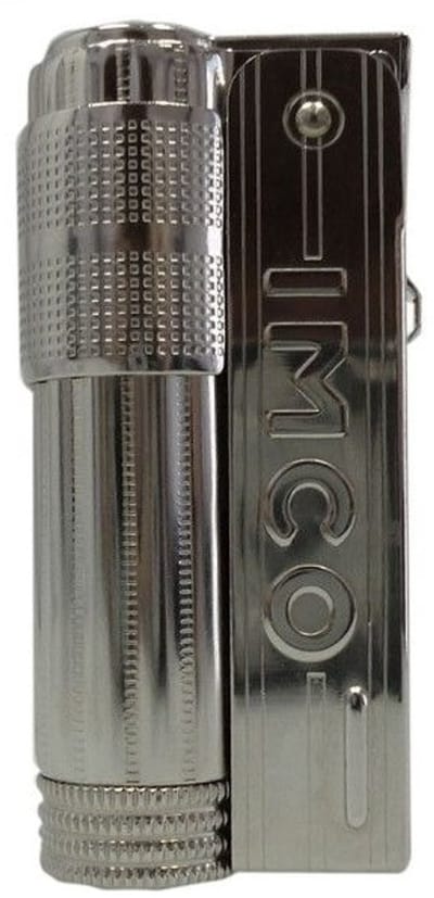 IMCO Super -Triplex Benzine aansteker zilverkleur met IMCO Logo