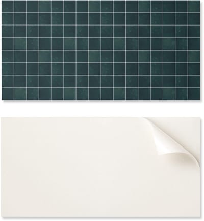 Zelfklevend vinylpaneel, perfect voor moderne interieurs, 100x50 cm, geometrisch tegelpatroon.