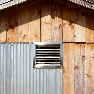 Ventilatieopening - Ventilatierooster - Luchtcirculatie Verbeteren - Roestvrij Staal - 36 x 97 cm - Zilver