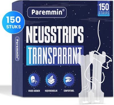 Neusstrips Transparant 150 stuks - Anti Snurk – Neuspleisters – Neusspreider – Sport - Snurkpleisters