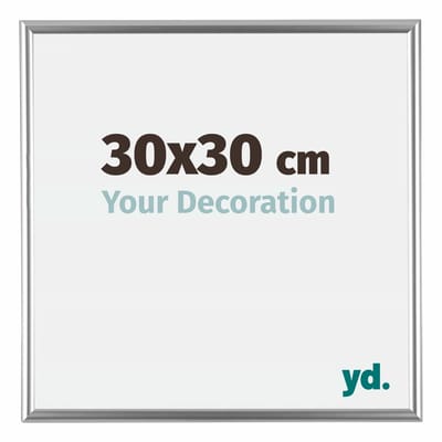 Your Decoration - Fotolijst 30x30 cm - Kunststof - Zilver - Bordeaux