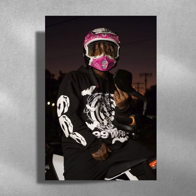 Juice Wrld - Metalen Poster 40x60cm - Fan Art - Riding