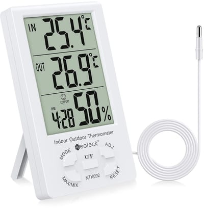 Digitale Thermo-Hygrometer voor Binnen en Buiten met LCD Scherm