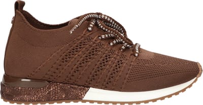 La Strada Sneaker Bruin Knitted - Damesschoenen - Maat - 36