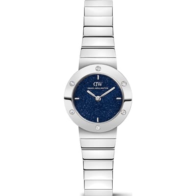 Daniel Wellington DW Watch Stella Piano-Link Crystal Blue-Sandstone Silver 24mm
