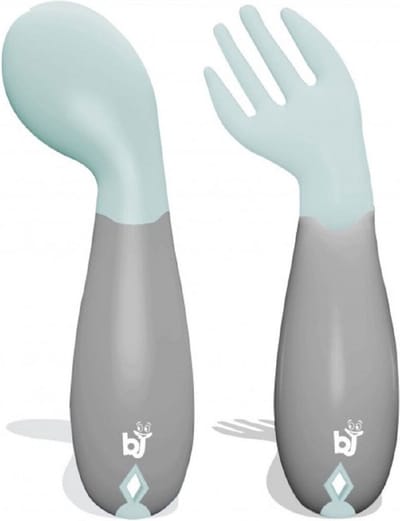 Babyjem Angled Groen Vork en Lepel Set 703