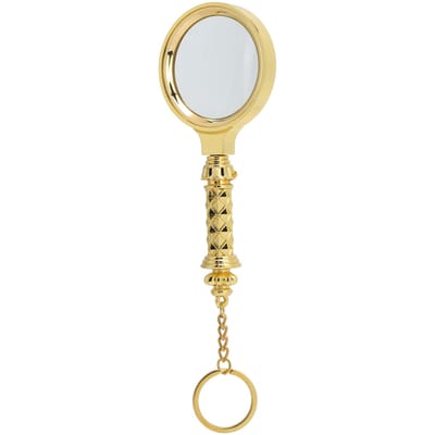 Zinklegering Gekerfd Handvat Vergrootglas Ouder Lezen Vergrootglas met Sleutelhanger 60mm
