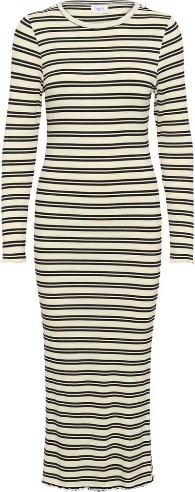 Saint Tropez OlaliaSZ LS Dress Dames Jurk - Ice Black Stripe