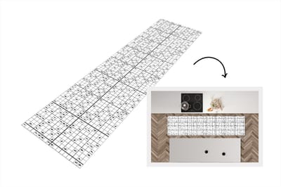 Keukenloper - Loper keuken - Sudoku - Puzzel - Patroon - 200x50 cm - Keukenloper vinyl