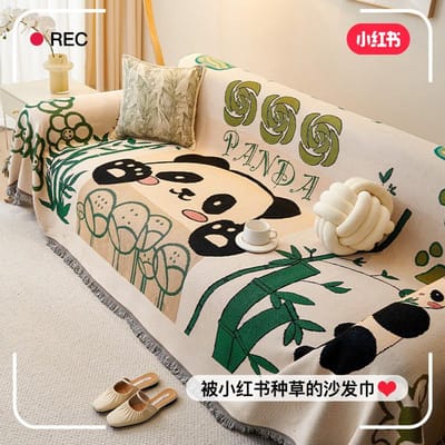 Dubbelzijdig Katoengaren Weven Sofa Handdoek Anti-kattenkrab Vier Seizoenen Universeel Woonkamer Sofa Handdoek All-inclusive Hoesdoek 90x90cm 1pcs