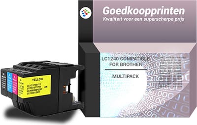 Huismerk Brother LC-1240 inkt cartridges 4-Kleuren Multipack (52 ml)