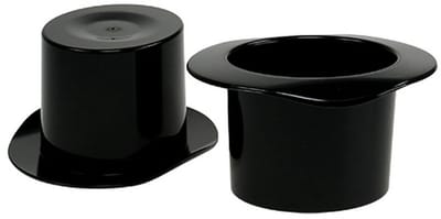 Cilinder zwart 8cm 8st