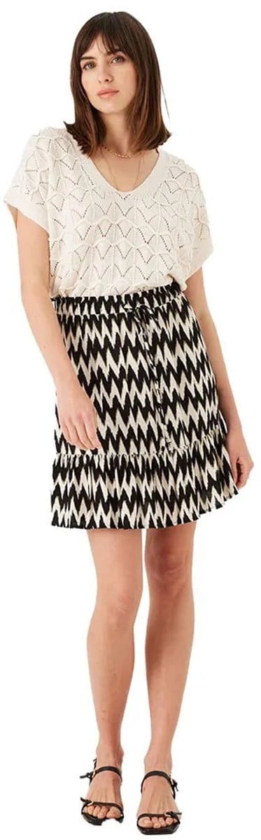 GARCIA Dames All over print Rok Zwart - Maat S
