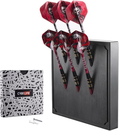 Wandgemonteerde Darthouder voor 6 Sets Staal/Softtip Darts - Geschikt voor Alle Dartborden en Omgevingen