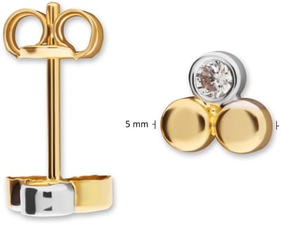 Glow 206.0367.00 Dames Oorbellen - Oorknopjes - Sieraad - 14 Karaat Goud