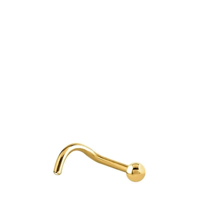 Lucardi Dames Stalen neuspiercing gold bol - Piercing - Staal - Goudkleurig