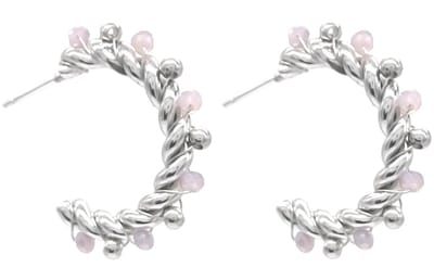 Oorbellen Twist - Oorringen - RVS - 3 cm - Zilverkleurig