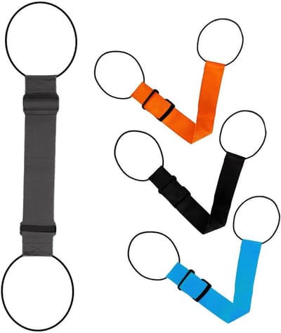 4 Stuks Verstelbare Kofferbanden, Luggage Straps voor Handbagage - Ideale Reisaccessoires in Zwart, Oranje, Blauw en Grijs