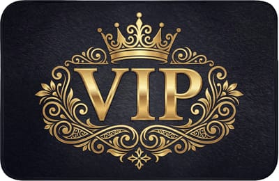 Badmat 60x40 cm - Antislip - VIP - Kroon - Goud - Badmatten voor badkamer - Badkamermat - Douchemat - Badkamer mat